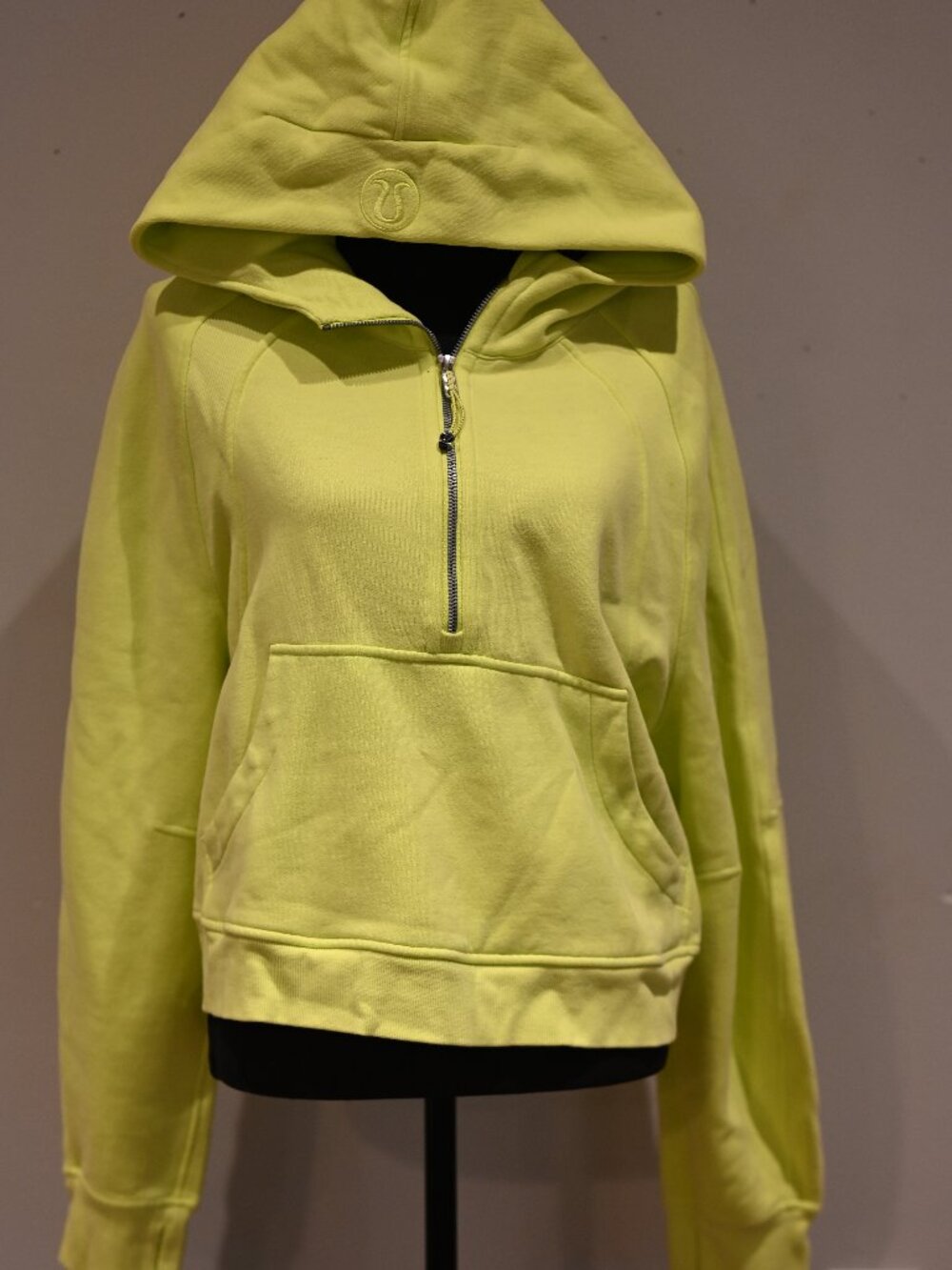 Lululemon Scuba Oversized Half Zip Hoodie Lime Green Size 8